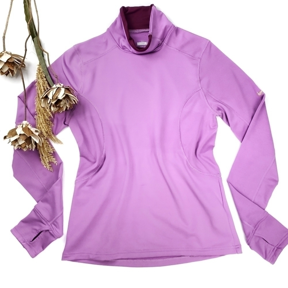 Nike Lavender Mock Turtle Pullover Running Shirt S - Picture 10 of 14